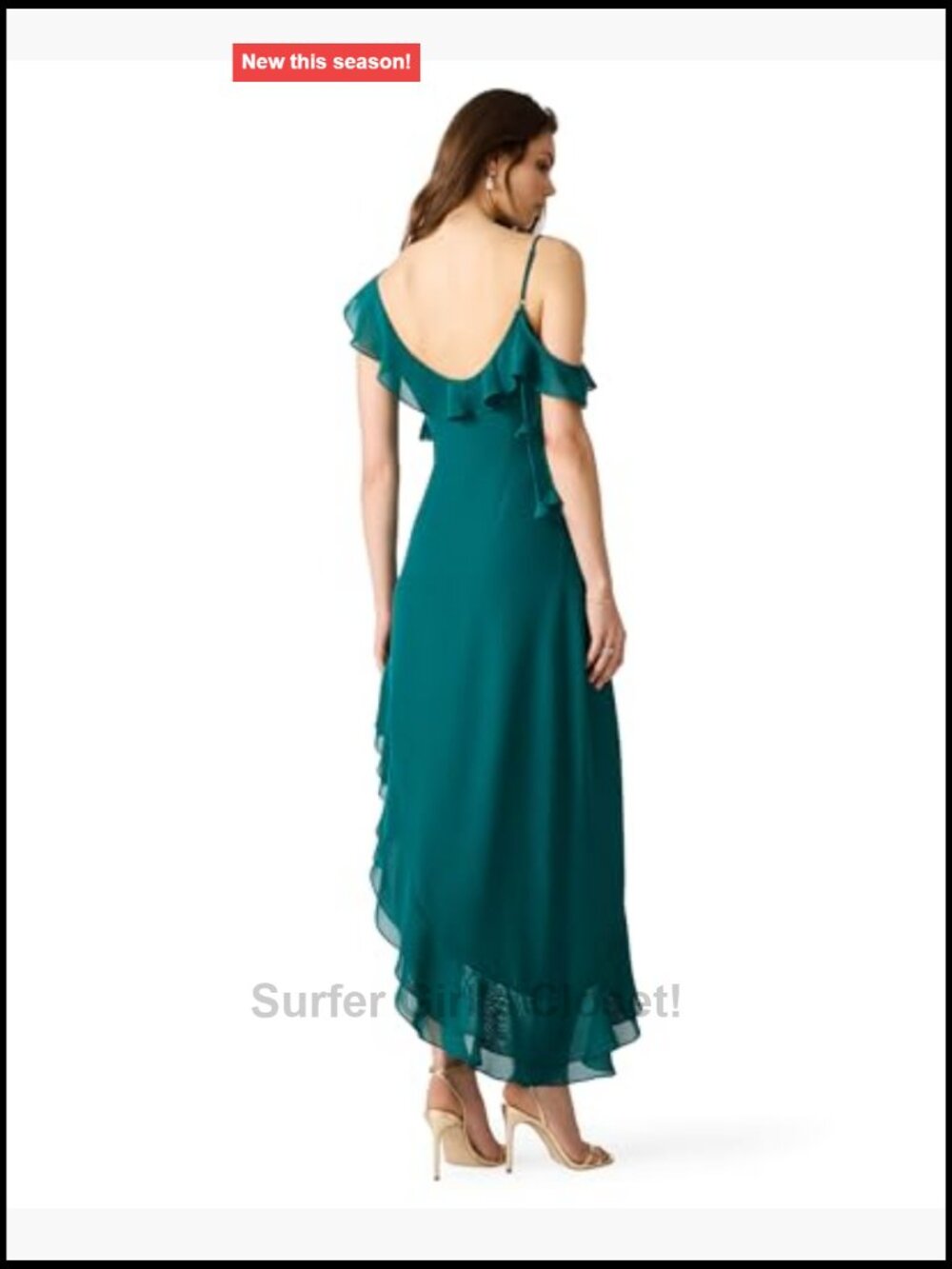 Scoop Neck Sleeveless High-Low Dress with Zipper Closure - Picture 3 of 4